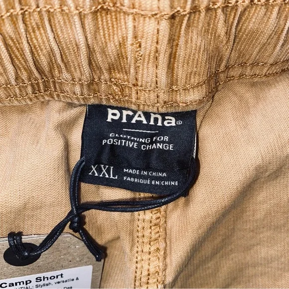 Men’s prAna Tan Corduroy Canyon Camp Shorts Sz XXL - Picture 7 of 11